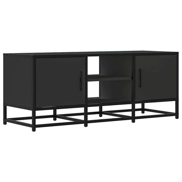 tv-bord 100x35x41 cm konstrueret træ og metal sort
