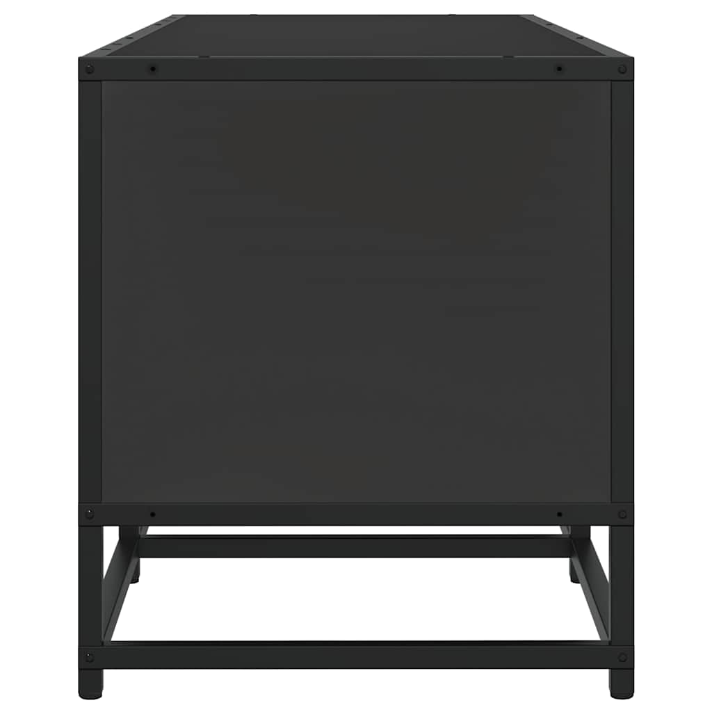 tv-bord 100x35x41 cm konstrueret træ og metal sort