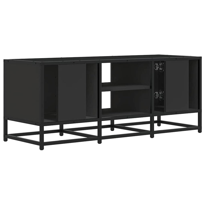 tv-bord 100x35x41 cm konstrueret træ og metal sort