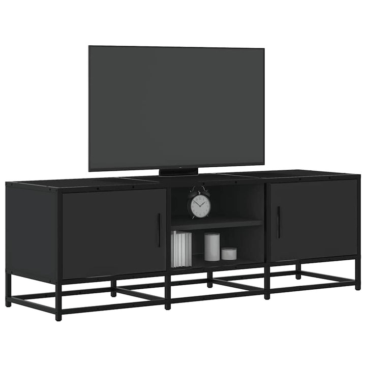 tv-bord 120x35x41 cm konstrueret træ og metal sort