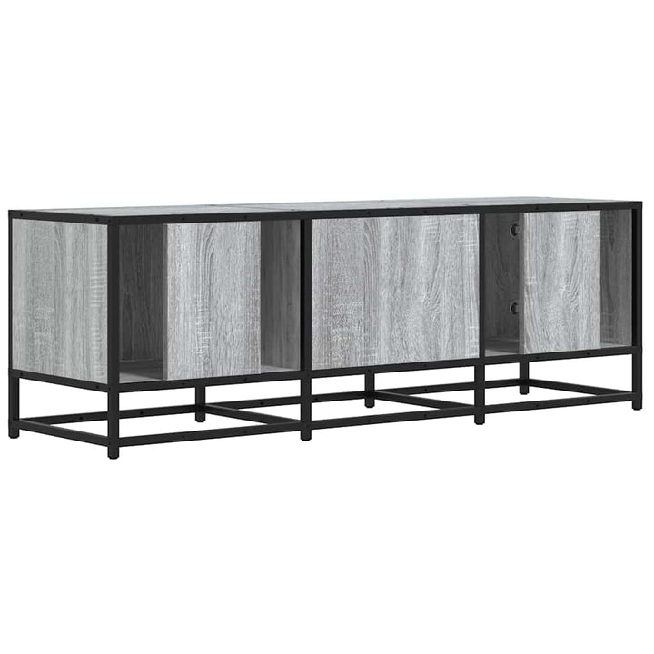 tv-bord 120x35x41 cm konstrueret og metal træ grå sonoma-eg