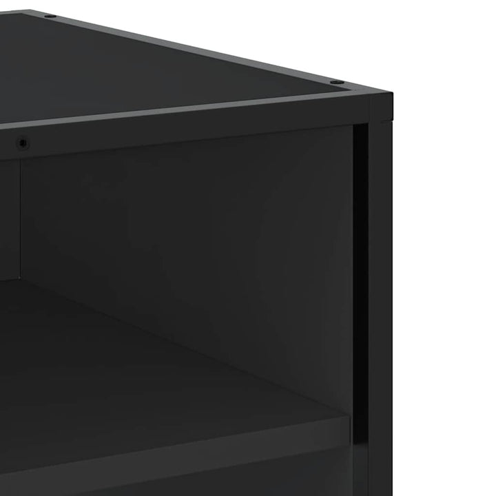 tv-bord 61x40x46 cm konstrueret træ og metal sort