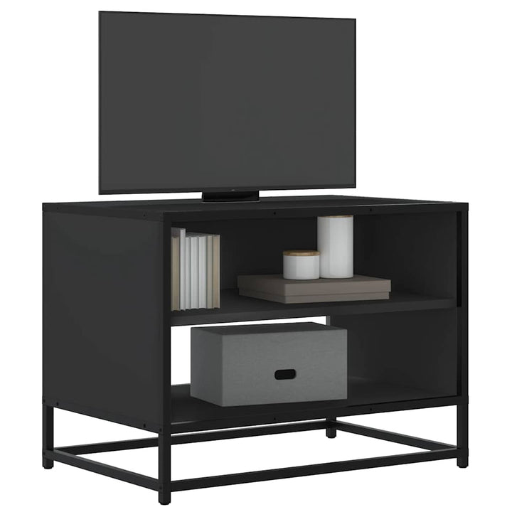 tv-bord 61x40x46 cm konstrueret træ og metal sort