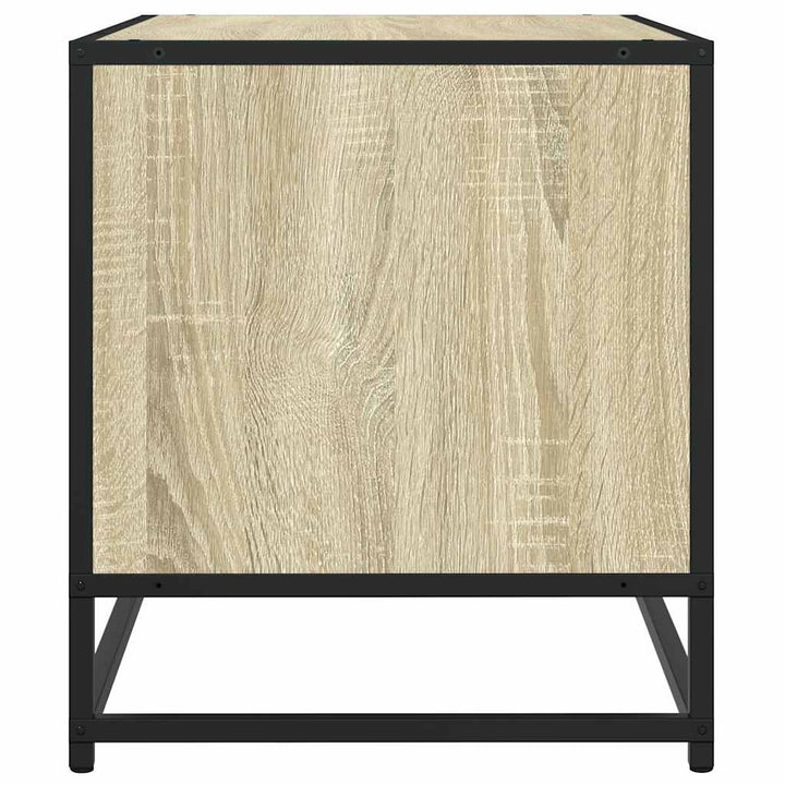 tv-bord 61x40x46 cm konstrueret træ og metal sonoma-eg