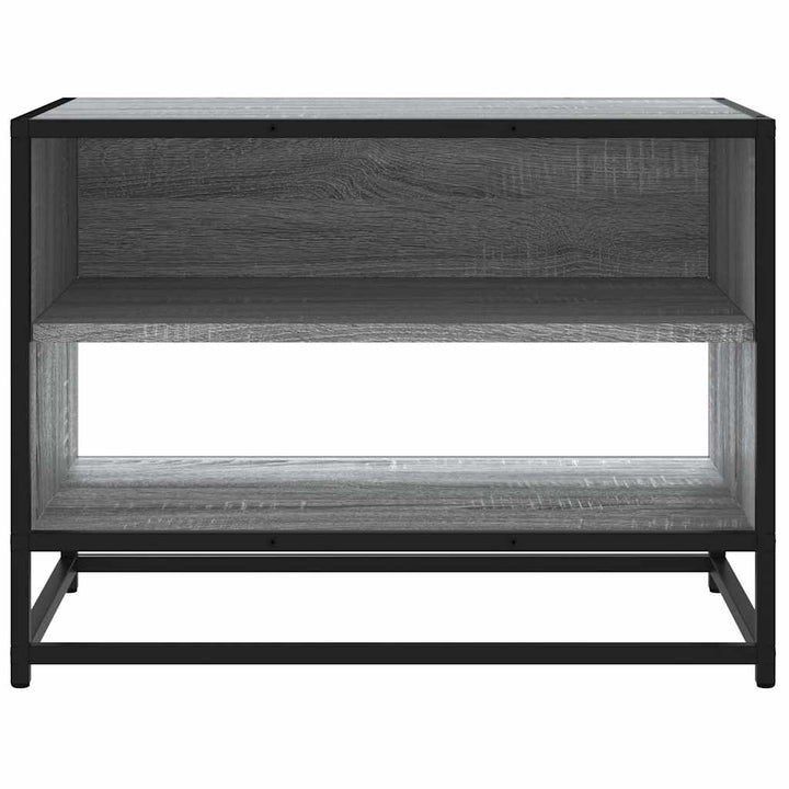 tv-bord 61x40x46 cm konstrueret træ og metal grå sonoma-eg