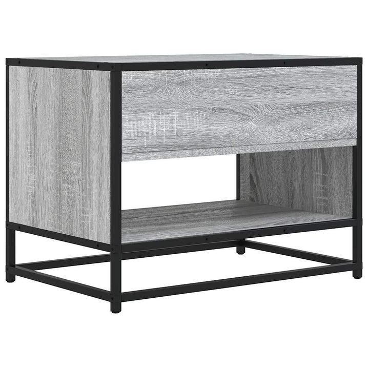 tv-bord 61x40x46 cm konstrueret træ og metal grå sonoma-eg