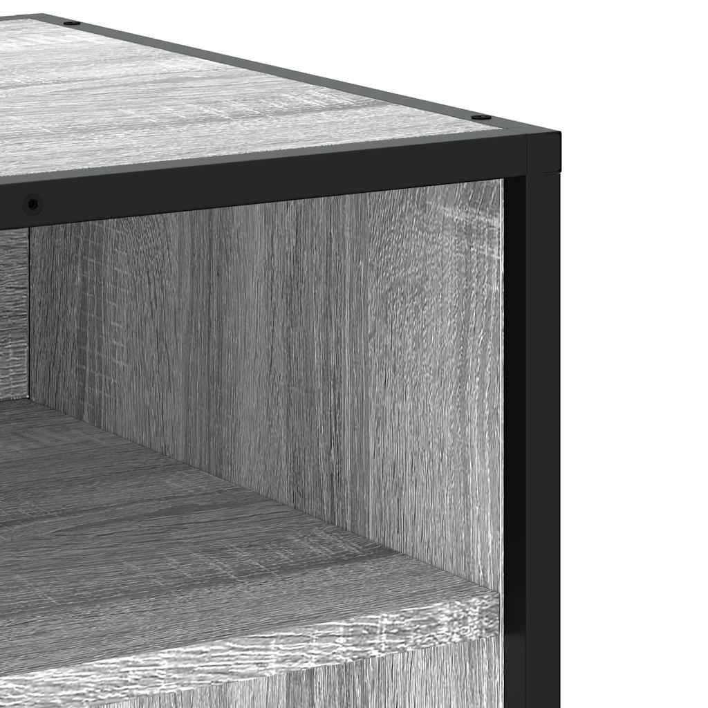 tv-bord 61x40x46 cm konstrueret træ og metal grå sonoma-eg