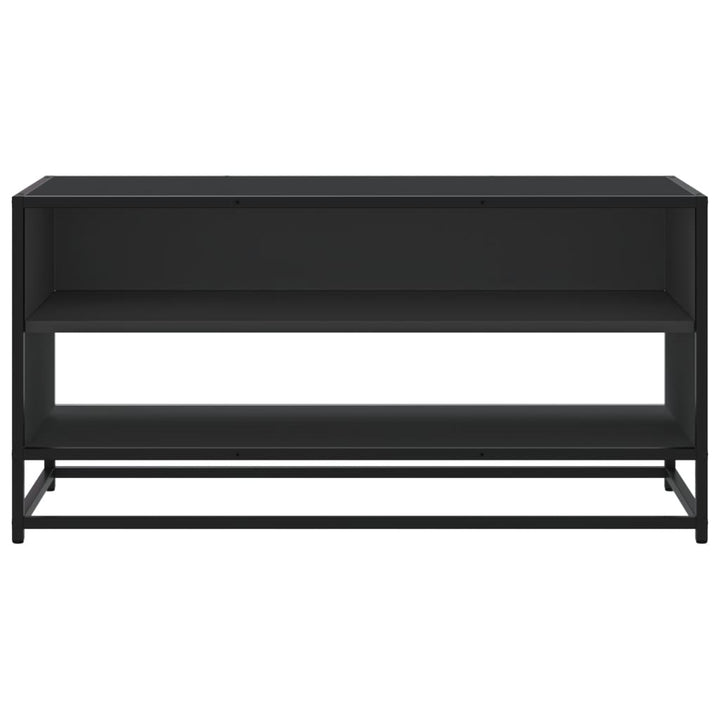 tv-bord 91x40x46 cm konstrueret træ og metal sort