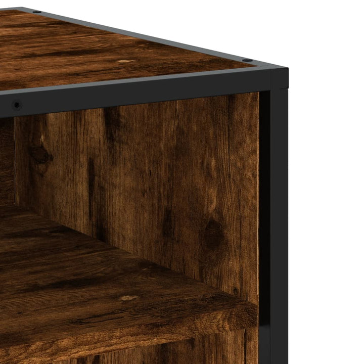 tv-bord 91x40x46 cm konstrueret træ metal røget egetræsfarve