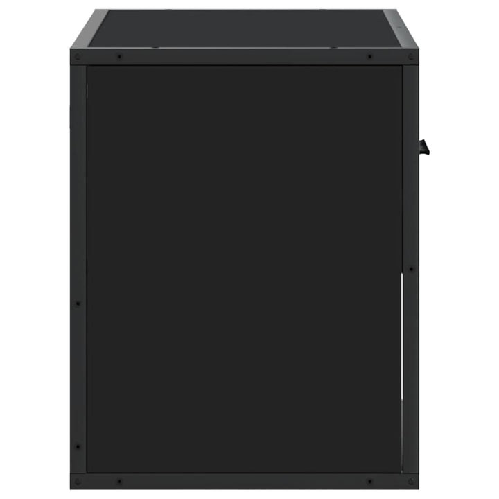 tv-bord 60x31x39,5 cm konstrueret træ og metal sort