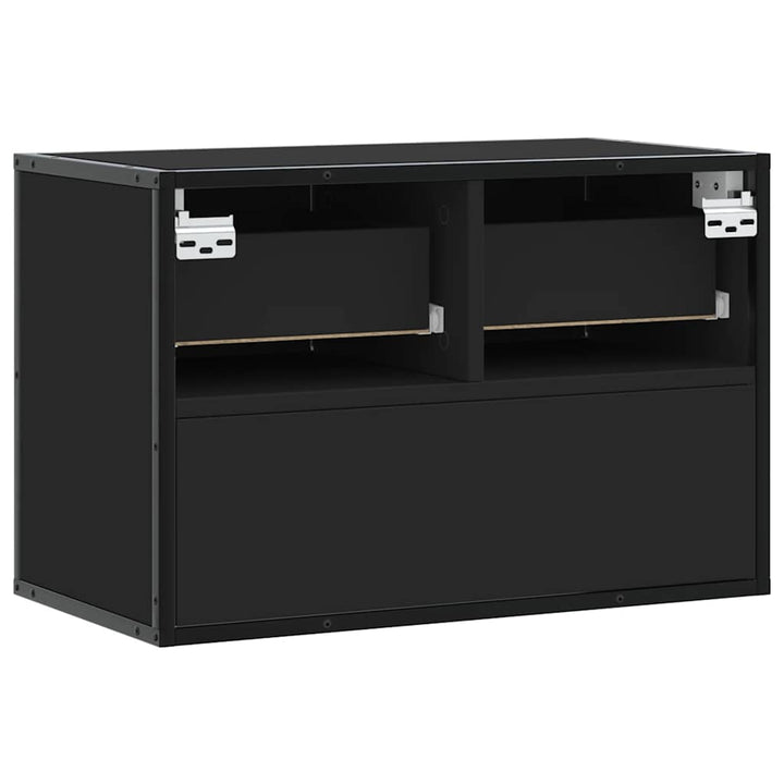 tv-bord 60x31x39,5 cm konstrueret træ og metal sort