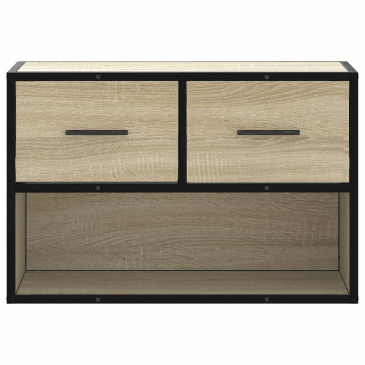 tv-bord 60x31x39,5 cm konstrueret træ og metal sonoma-eg