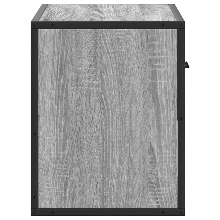 tv-bord 60x31x39,5 cm konstrueret træ og metal grå sonoma-eg