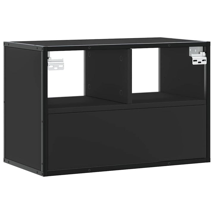 tv-bord 60x31x39,5 cm konstrueret træ og metal sort