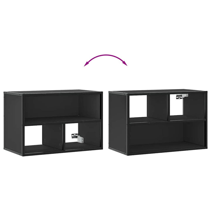 tv-bord 60x31x39,5 cm konstrueret træ og metal sort