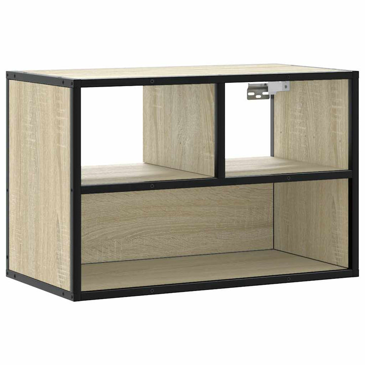 tv-bord 60x31x39,5 cm konstrueret træ og metal sonoma-eg