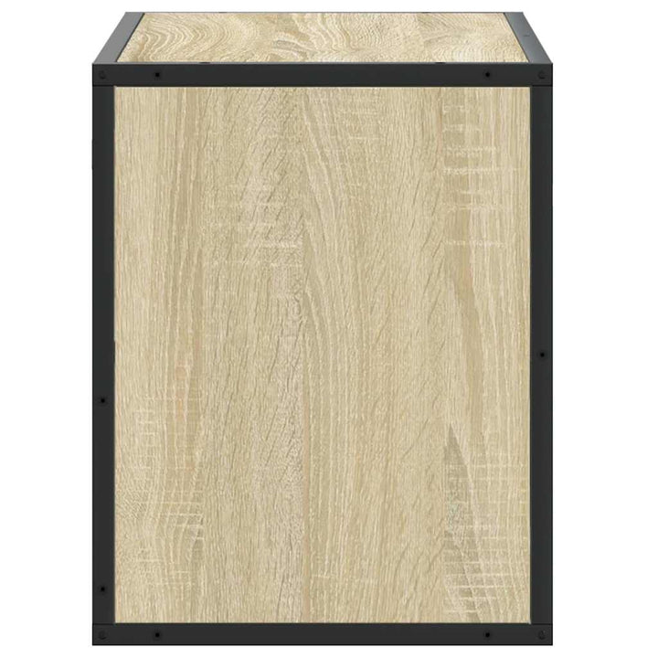 tv-bord 60x31x39,5 cm konstrueret træ og metal sonoma-eg