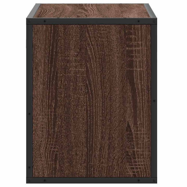 tv-bord 60x31x39,5 cm konstrueret træ og metal brunt eg