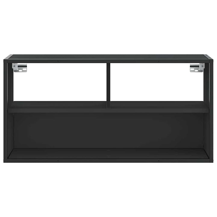 tv-bord 80x31x39,5 cm konstrueret træ og metal sort