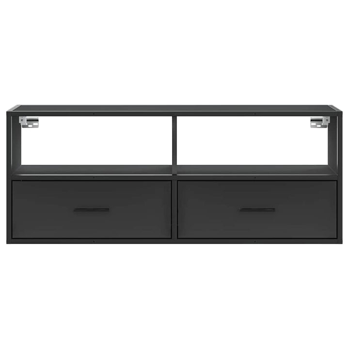 tv-bord 100x31x39,5 cm konstrueret træ og metal sort