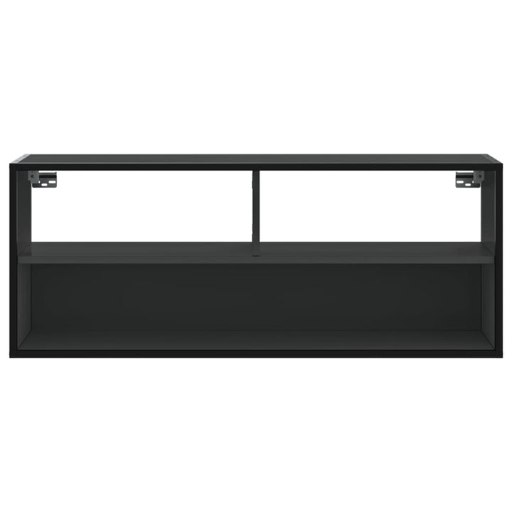 tv-bord 100x31x39,5 cm konstrueret træ og metal sort