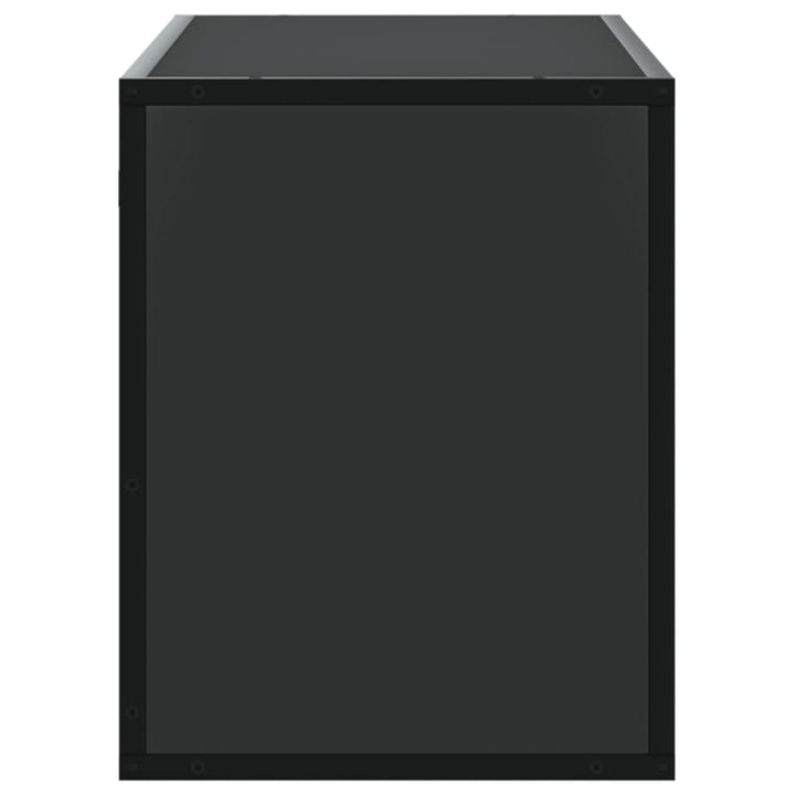 tv-bord 100x31x39,5 cm konstrueret træ og metal sort