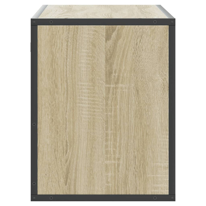 tv-bord 100x31x39,5 cm konstrueret træ og metal sonoma-eg