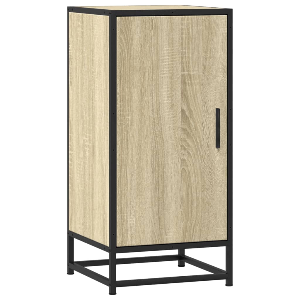 skab 35,5x35x76 cm konstrueret træ og metal sonoma-eg