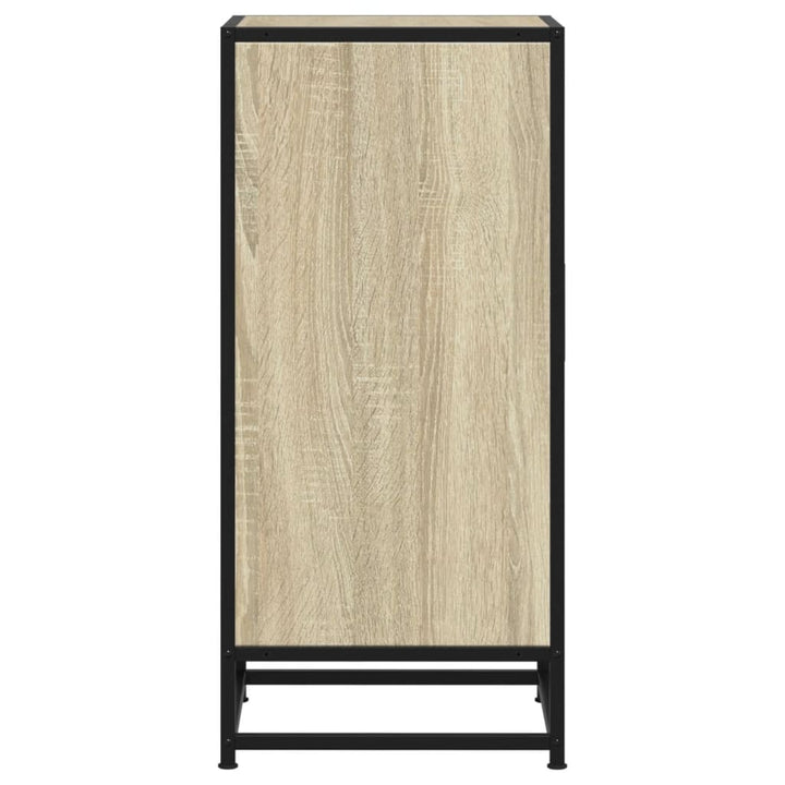 skab 35,5x35x76 cm konstrueret træ og metal sonoma-eg