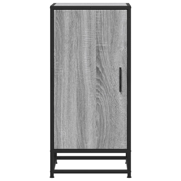 skab 35,5x35x76 cm konstrueret træ og metal grå sonoma-eg