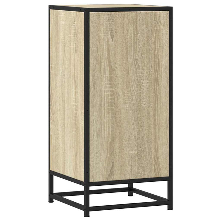 skab 35,5x35x76 cm konstrueret træ og metal sonoma-eg