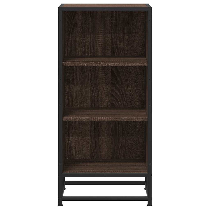 skab 35,5x35x76 cm konstrueret træ og metal brun egetræsfarve