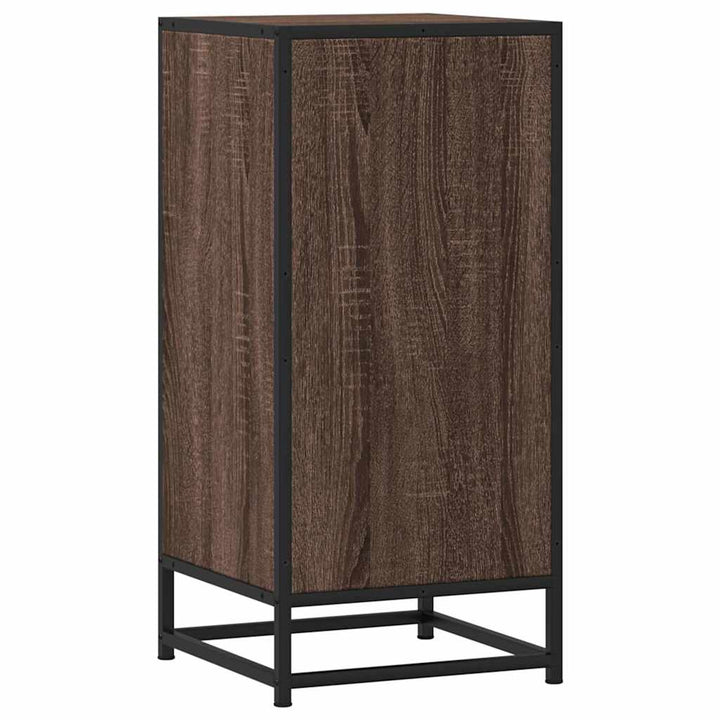 skab 35,5x35x76 cm konstrueret træ og metal brun egetræsfarve