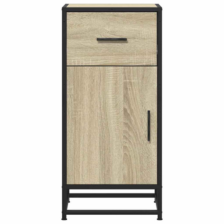 skab 35,5x35x76 cm konstrueret træ og metal sonoma-eg