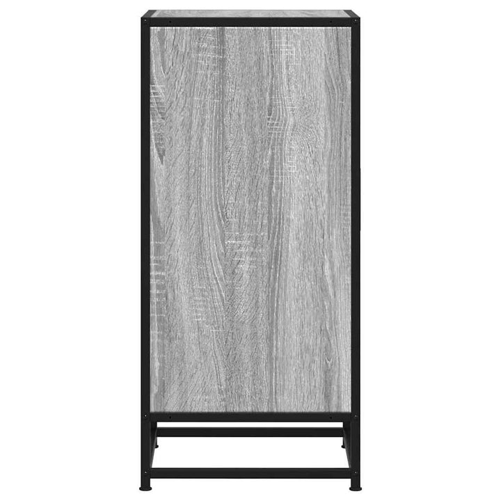 skab 35,5x35x76 cm konstrueret træ og metal grå sonoma-eg