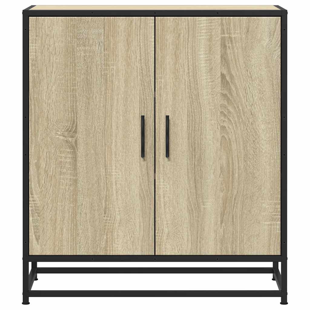 skab 68x35x76 cm konstrueret træ og metal sonoma-eg