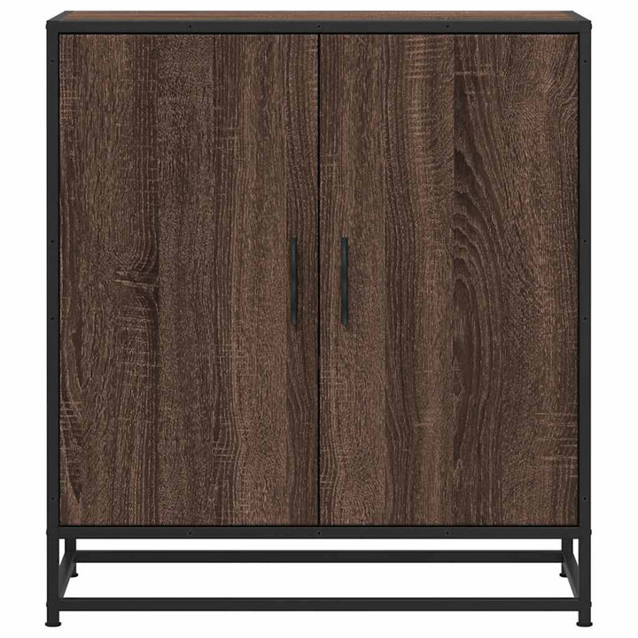 skab 68x35x76 cm konstrueret træ og metal brun egetræsfarve