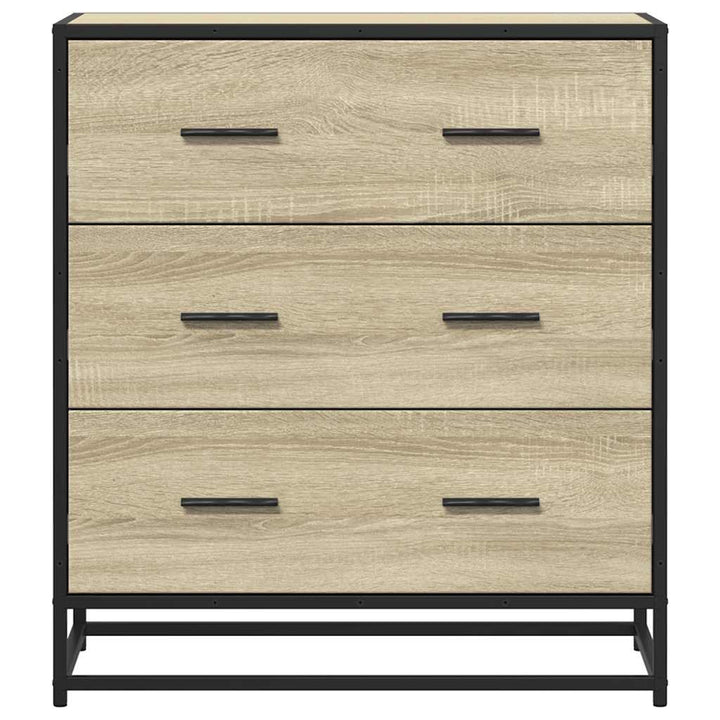 skab 68x35x76 cm konstrueret træ og metal sonoma-eg