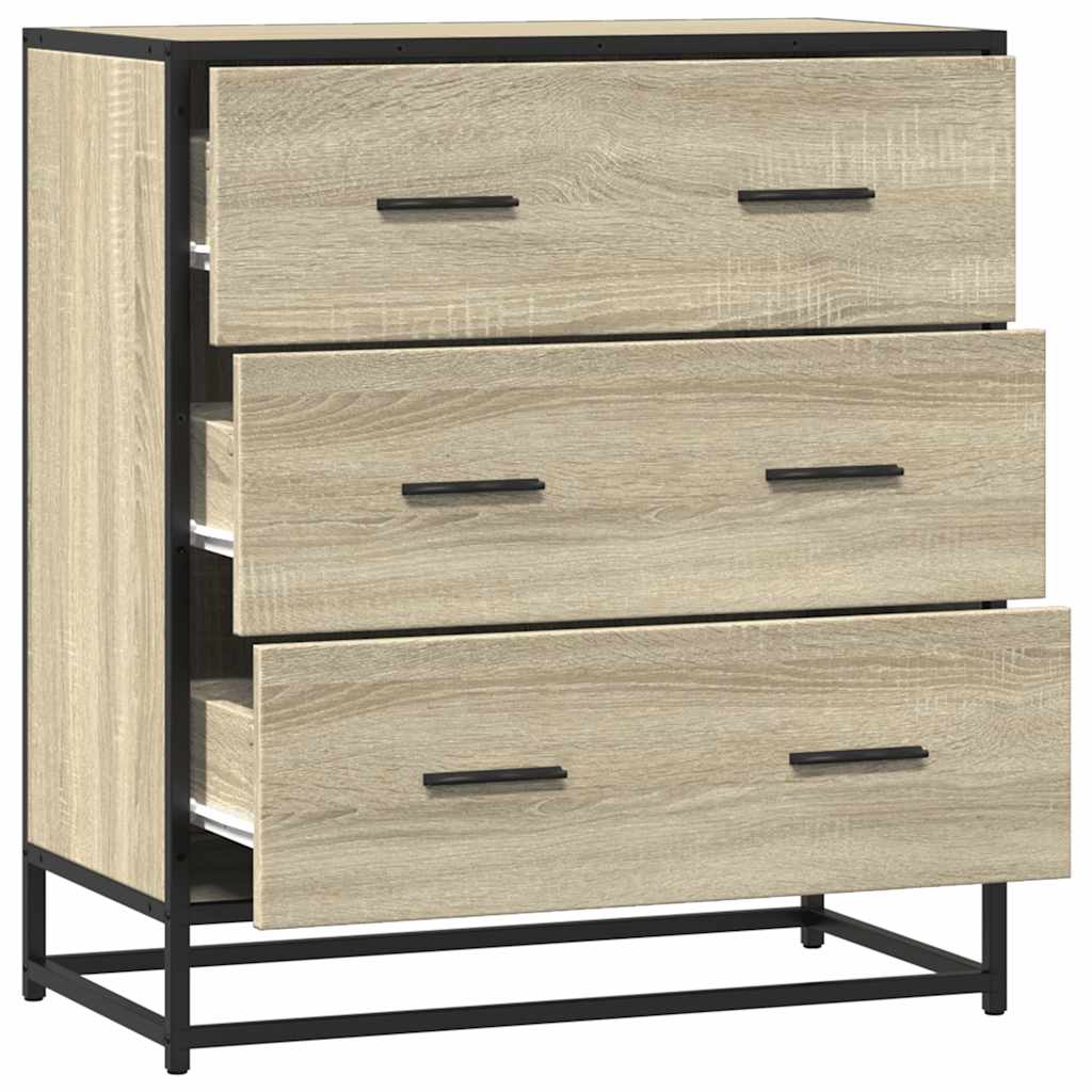 skab 68x35x76 cm konstrueret træ og metal sonoma-eg