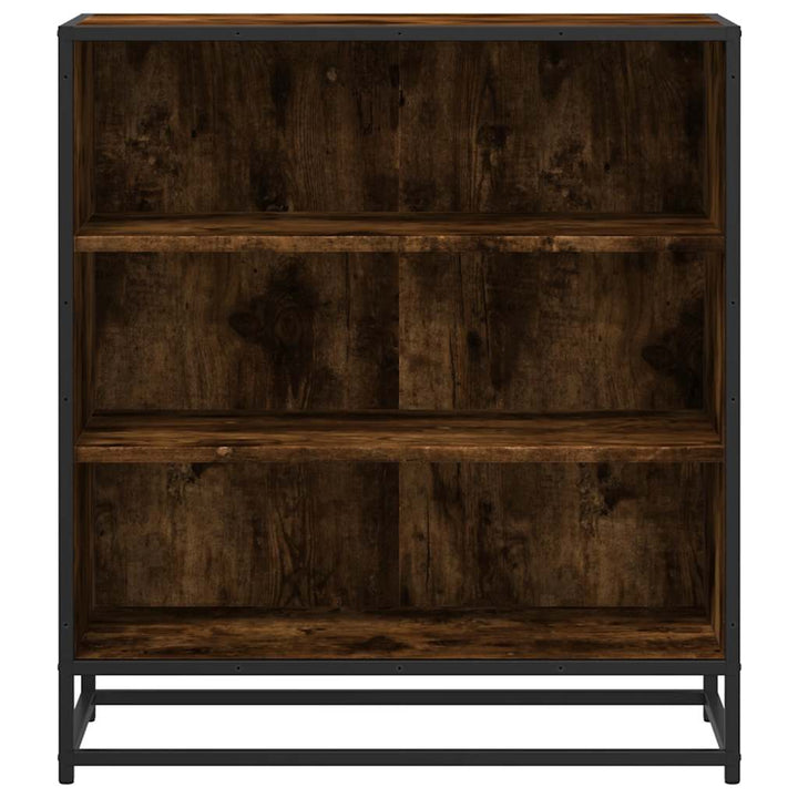 skab 68x35x76 cm konstrueret træ og metal røget egetræsfarve