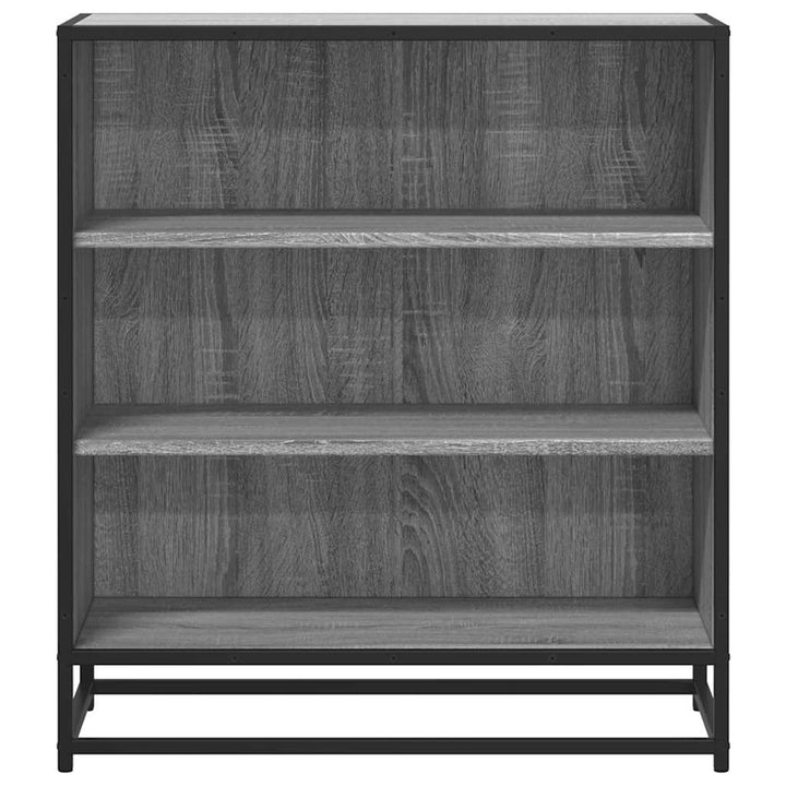 skab 68x35x76 cm konstrueret træ og metal grå sonoma-eg