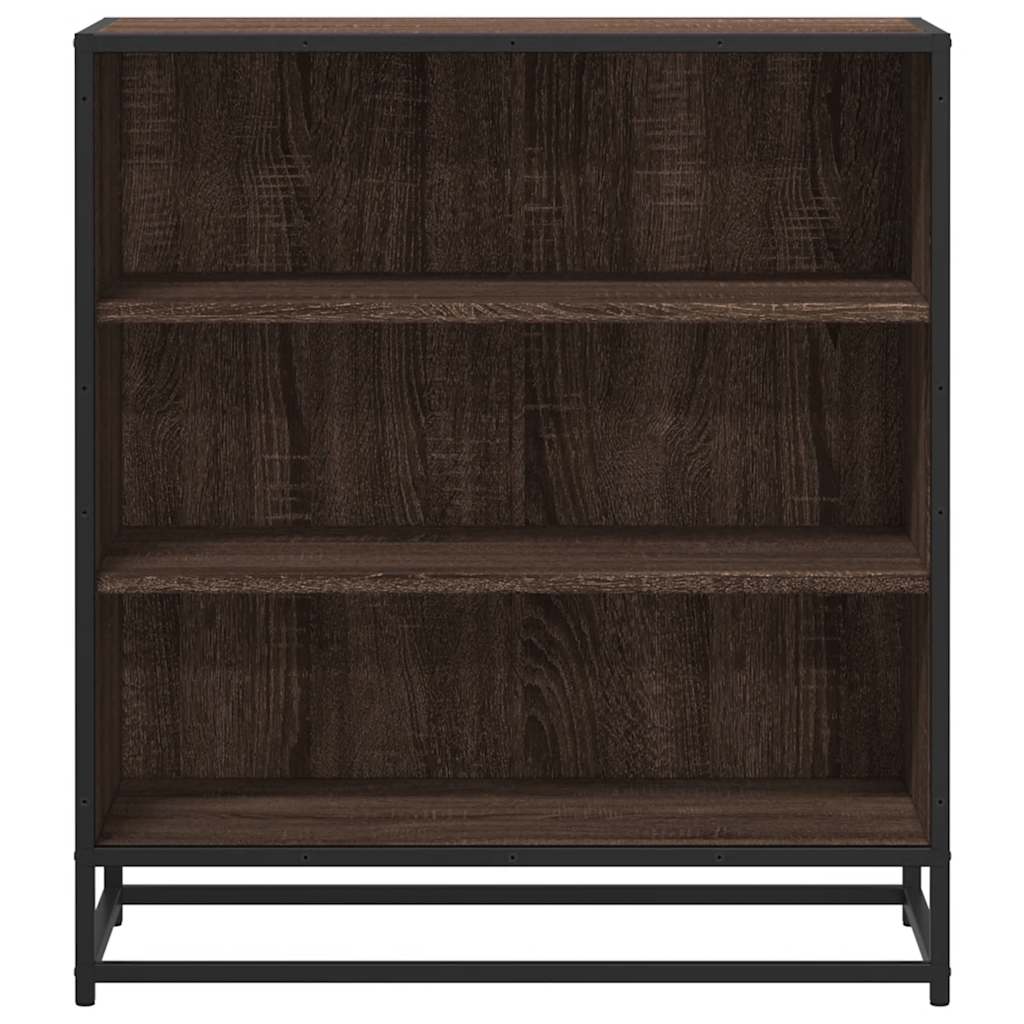 skab 68x35x76 cm konstrueret træ og metal brun egetræsfarve