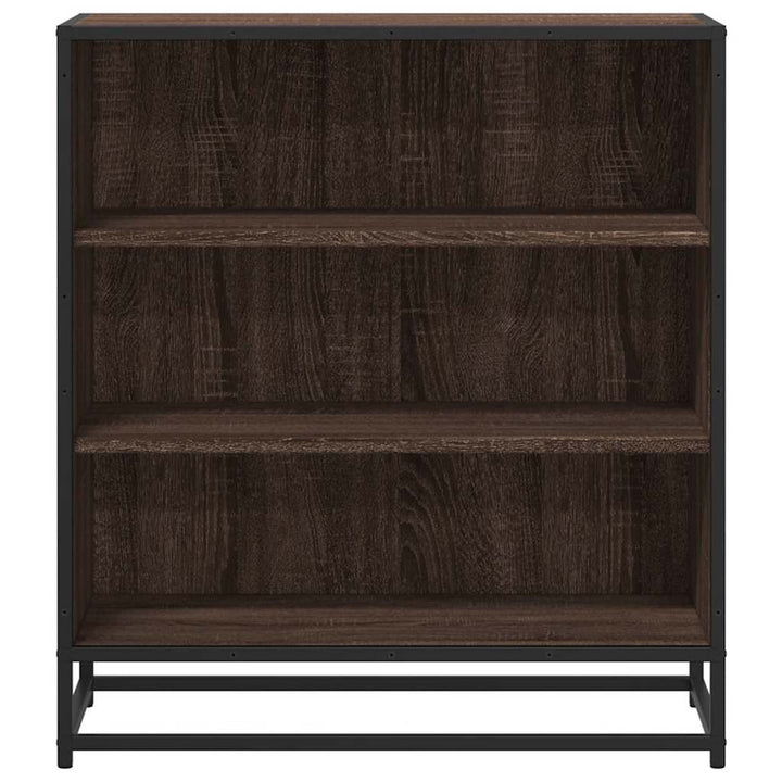 skab 68x35x76 cm konstrueret træ og metal brun egetræsfarve