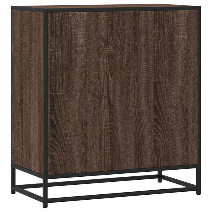 skuffeskab 68x35x76 cm konstrueret træ brun egetræsfarve