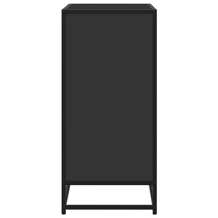 skuffeskab 68x35x76 cm konstrueret træ sort