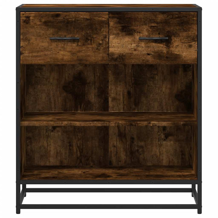skab 68x35x76 cm konstrueret træ røget egetræsfarve