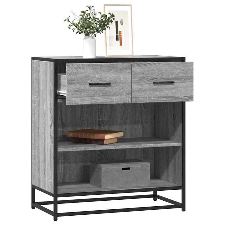 skab 68x35x76 cm konstrueret træ grå sonoma-eg