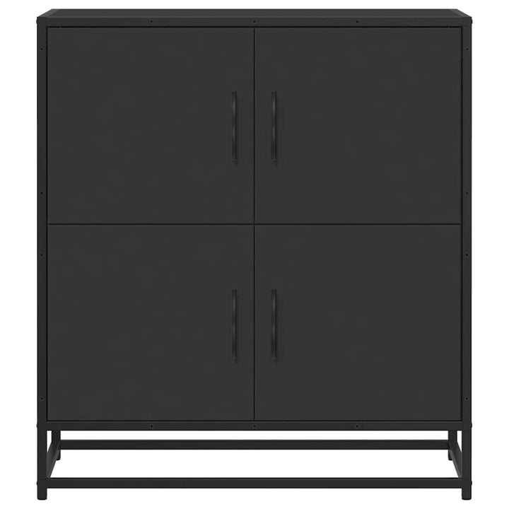 skuffeskab 68x35x76 cm konstrueret træ sort