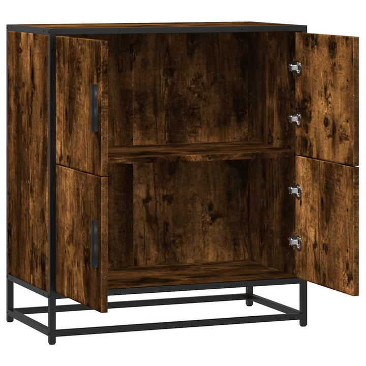 skab 68x35x76 cm konstrueret træ røget egetræsfarve
