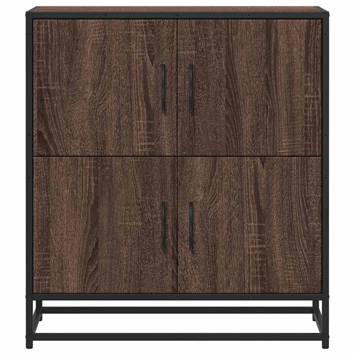 skuffeskab 68x35x76 cm konstrueret træ brun egetræsfarve